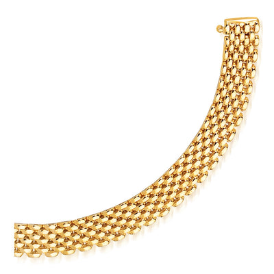 14k Yellow Gold Flexible Panther 9.0mm Line Bracelet freeshipping - Higher Class Elegance