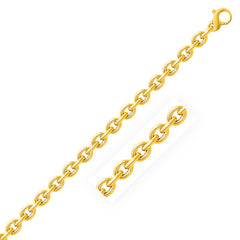 14k Yellow Gold Polished Cable Motif Bracelet freeshipping - Higher Class Elegance