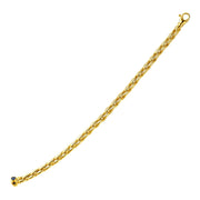 14k Yellow Gold 7 1/2 inch Oval Link Bracelet with Sapphire freeshipping - Higher Class Elegance