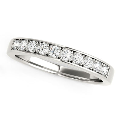14k White Gold Classic Diamond Wedding Band (1/4 cttw) freeshipping - Higher Class Elegance