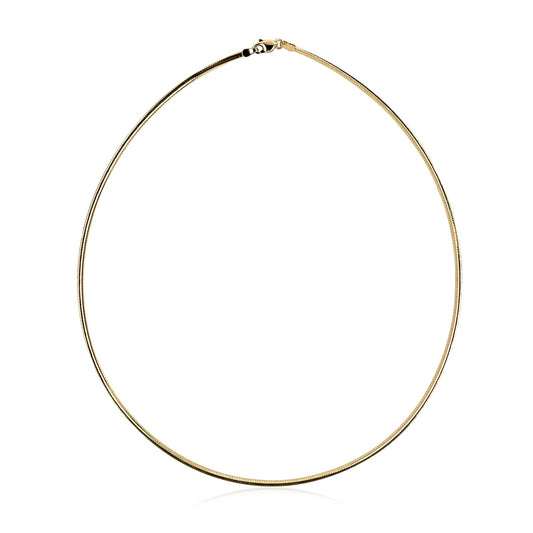 14k Yellow Gold Classic Omega Style Necklace (2 mm)