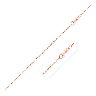 Double Extendable Cable Chain in 14k Rose Gold (1.2mm) freeshipping - Higher Class Elegance