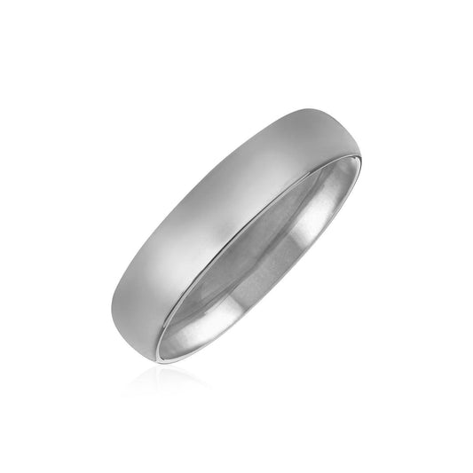 14k White Gold Comfort Fit Wedding Band freeshipping - Higher Class Elegance