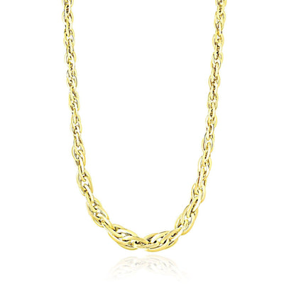 14k Yellow Gold Fancy Necklace with Singapore Chain freeshipping - Higher Class Elegance