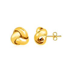 Polished Love Knot Post Earrings in 14k Yellow Gold freeshipping - Higher Class Elegance