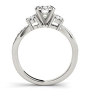 14k White Gold Split Shank Round Diamond Engagement Ring (1 5/8 cttw) freeshipping - Higher Class Elegance