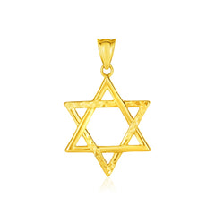14k Yellow Gold Star of David Pendant freeshipping - Higher Class Elegance