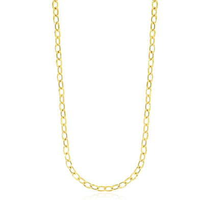 14k Yellow Gold Cable Chain Style Polished Necklace freeshipping - Higher Class Elegance