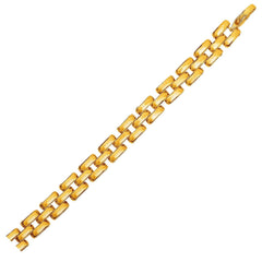 Three-Row Panther Link Bracelet in 14k Yellow Gold freeshipping - Higher Class Elegance