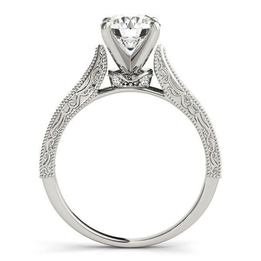 14k White Gold Antique Design Diamond Engagement Ring (1 5/8 cttw) freeshipping - Higher Class Elegance