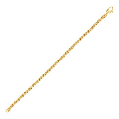 14k Yellow Gold 7 1/2 inch Braid Link Bracelet freeshipping - Higher Class Elegance
