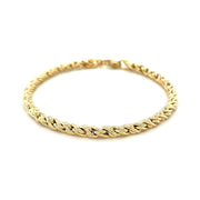 14k Yellow Gold 7 1/2 inch Braid Link Bracelet freeshipping - Higher Class Elegance