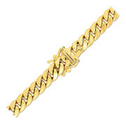 6.9mm 14k Yellow Gold Semi Solid Miami Cuban Bracelet freeshipping - Higher Class Elegance