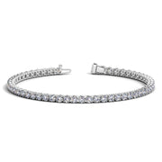 14k White Gold Round Diamond Tennis Bracelet (5 cttw) freeshipping - Higher Class Elegance