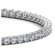 14k White Gold Round Diamond Tennis Bracelet (5 cttw) freeshipping - Higher Class Elegance