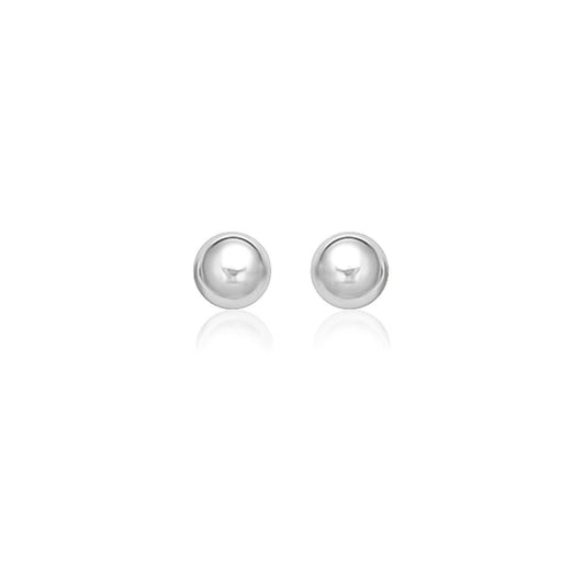 14k White Gold Classic Stud Earrings (10.0 mm) freeshipping - Higher Class Elegance