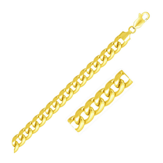 8.0mm 10k Yellow Gold Light Miami Cuban Chain freeshipping - Higher Class Elegance