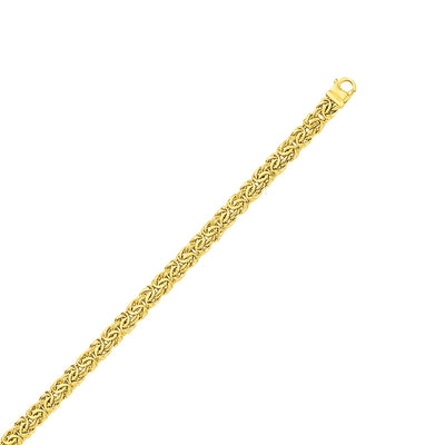 10k Yellow Gold Byzantine Design Chain Bracelet freeshipping - Higher Class Elegance