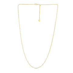 14k Yellow Gold Adjustable Franco Chain 0.9mm freeshipping - Higher Class Elegance