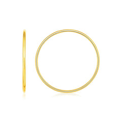 Endless Hoop Style Earrings in 14K Yellow Gold freeshipping - Higher Class Elegance