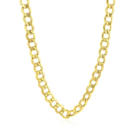 6.1mm 10k Yellow Gold Curb Chain