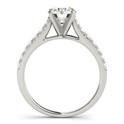 14k White Gold Single Row Band Diamond Engagement Ring (1 1/3 cttw) freeshipping - Higher Class Elegance