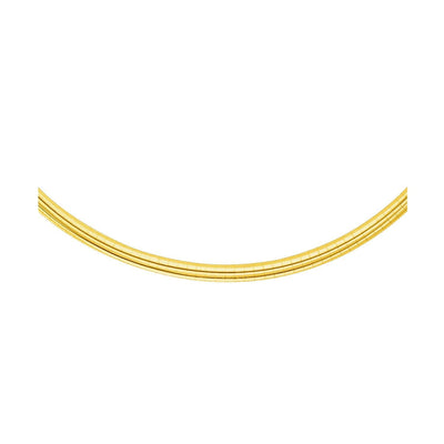 14k Yellow Gold Chain in a Classic Omega Design (4 mm) freeshipping - Higher Class Elegance