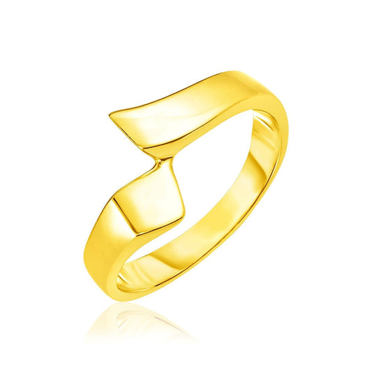 14k Yellow Gold Polished Crossover Style Ring freeshipping - Higher Class Elegance
