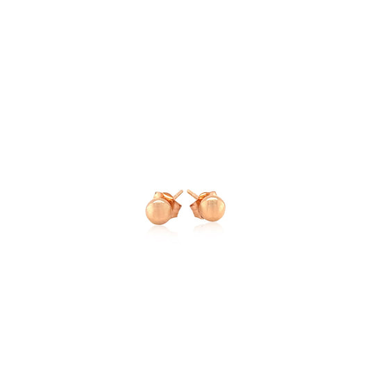 14k Rose Gold Ball Style Stud Earrings (4.0 mm)