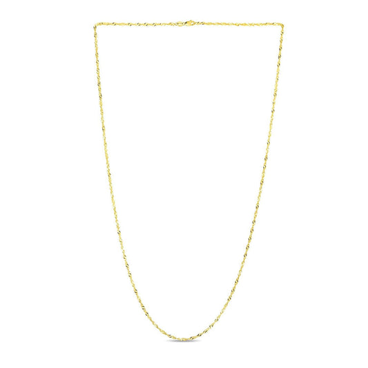 14k Yellow Gold Singapore Chain 1.5mm freeshipping - Higher Class Elegance