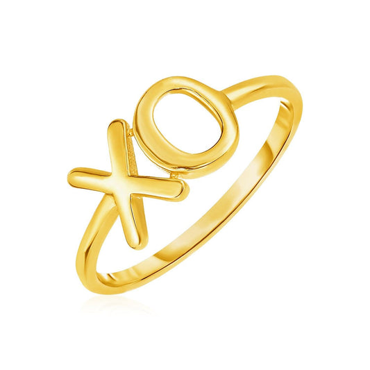14k Yellow Gold with XO Ring freeshipping - Higher Class Elegance