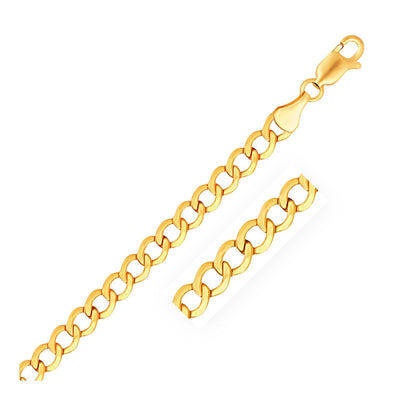 5.3mm 10k Yellow Gold Curb Chain freeshipping - Higher Class Elegance