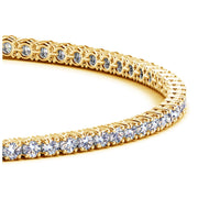 14k Yellow Gold Round Diamond Tennis Bracelet (2 cttw) freeshipping - Higher Class Elegance