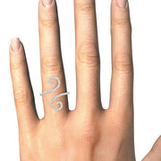14k White Gold Diamond Open Flourish Style Ring (1/2 cttw) freeshipping - Higher Class Elegance