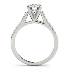 14k White Gold Cathedral Design Diamond Engagement Ring (1 1/8 cttw) freeshipping - Higher Class Elegance