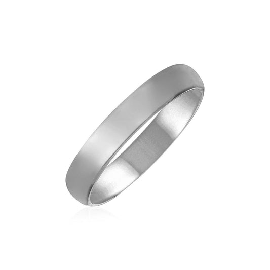 14k White Gold Comfort Fit Wedding Band freeshipping - Higher Class Elegance
