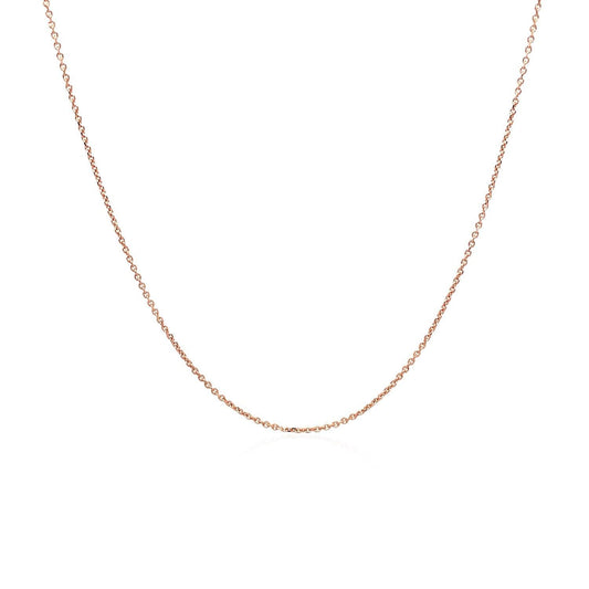 14k Rose Gold Cable Link Chain 0.5mm freeshipping - Higher Class Elegance