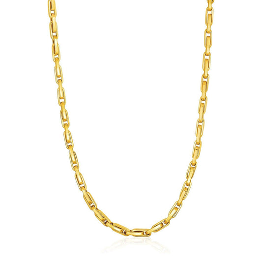 Necklace with Long Oval Links in 14k Yellow Gold freeshipping - Higher Class Elegance