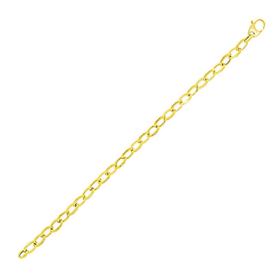 14k Yellow Gold Cable Chain Style Bracelet freeshipping - Higher Class Elegance