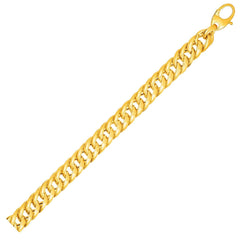 Cuban Link Bracelet in 14k Yellow Gold freeshipping - Higher Class Elegance