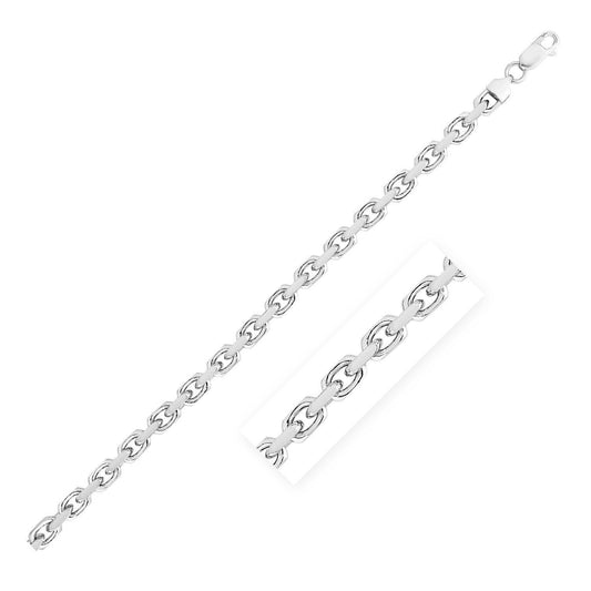 Sterling Silver Rhodium Plated Anchor Chain (6.2 mm) freeshipping - Higher Class Elegance