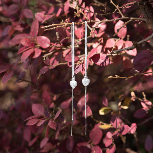 Heart Threader Earrings freeshipping - Higher Class Elegance