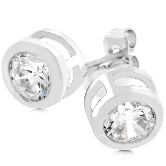 Bezel Stud Earrings freeshipping - Higher Class Elegance