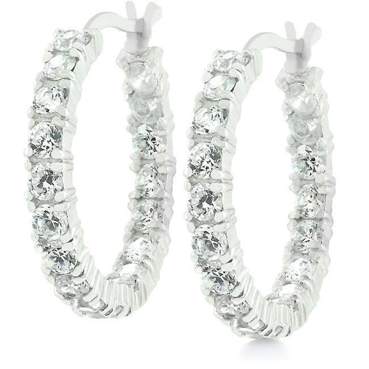 Sterling Silver Eternity Hoop Earrings freeshipping - Higher Class Elegance