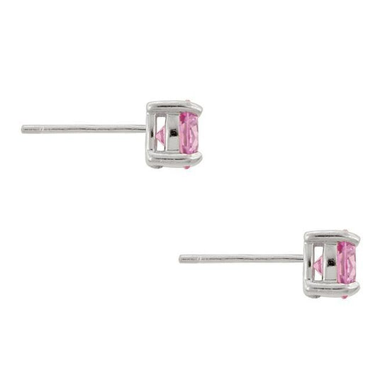 Pink Cubic Zirconia Stud Earrings freeshipping - Higher Class Elegance