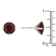 Ruby Cubic Zirconia Studded Earrings freeshipping - Higher Class Elegance