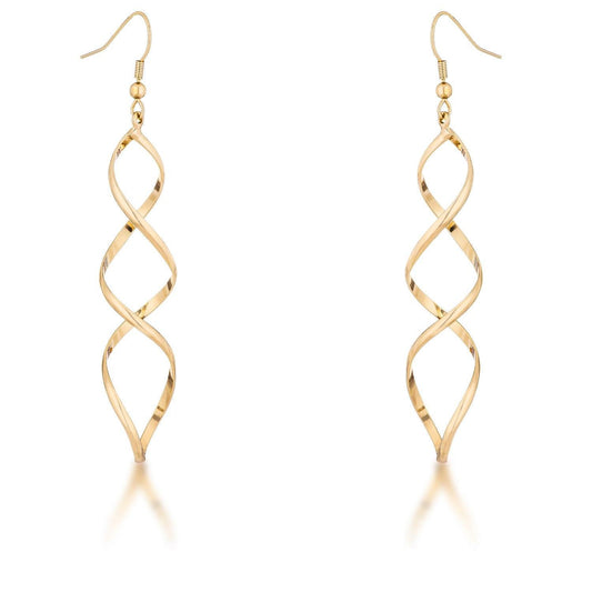 Golden Twist Earrings freeshipping - Higher Class Elegance