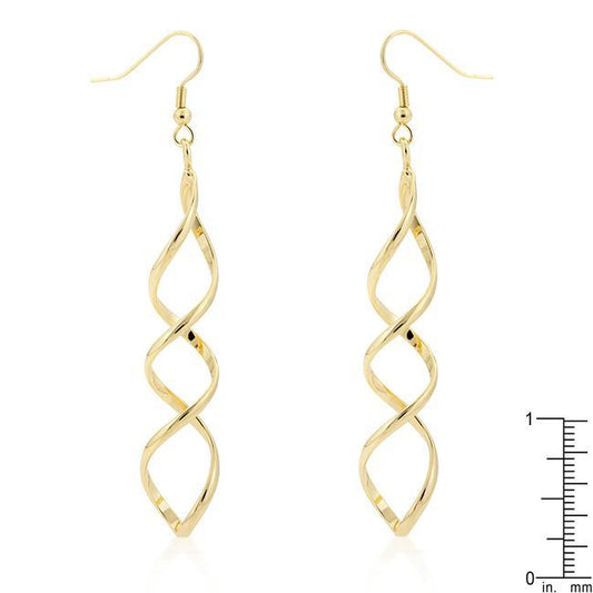 Golden Twist Earrings freeshipping - Higher Class Elegance