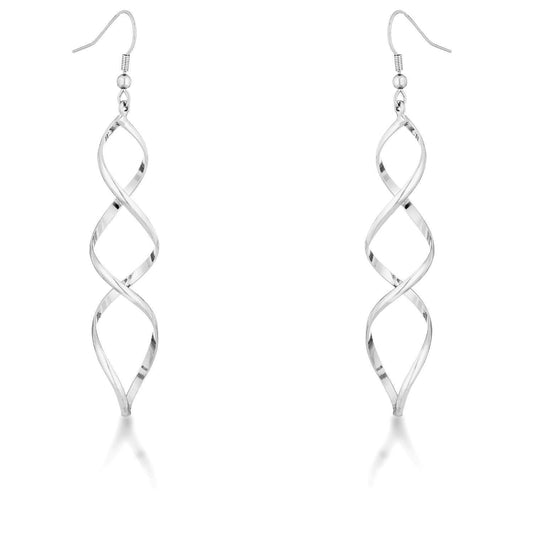 Silver Twist Earrings freeshipping - Higher Class Elegance