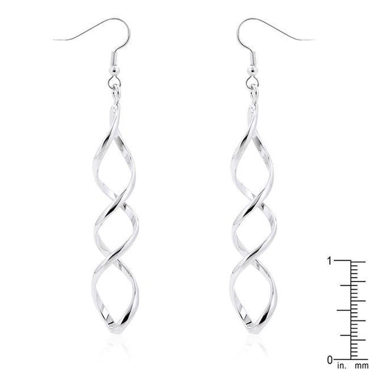 Silver Twist Earrings freeshipping - Higher Class Elegance